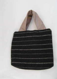 アンゴラと合皮のバッグ