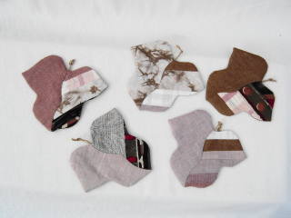 落ち葉のコースター 5枚